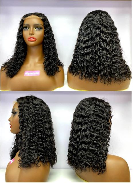 short curly lace front wig